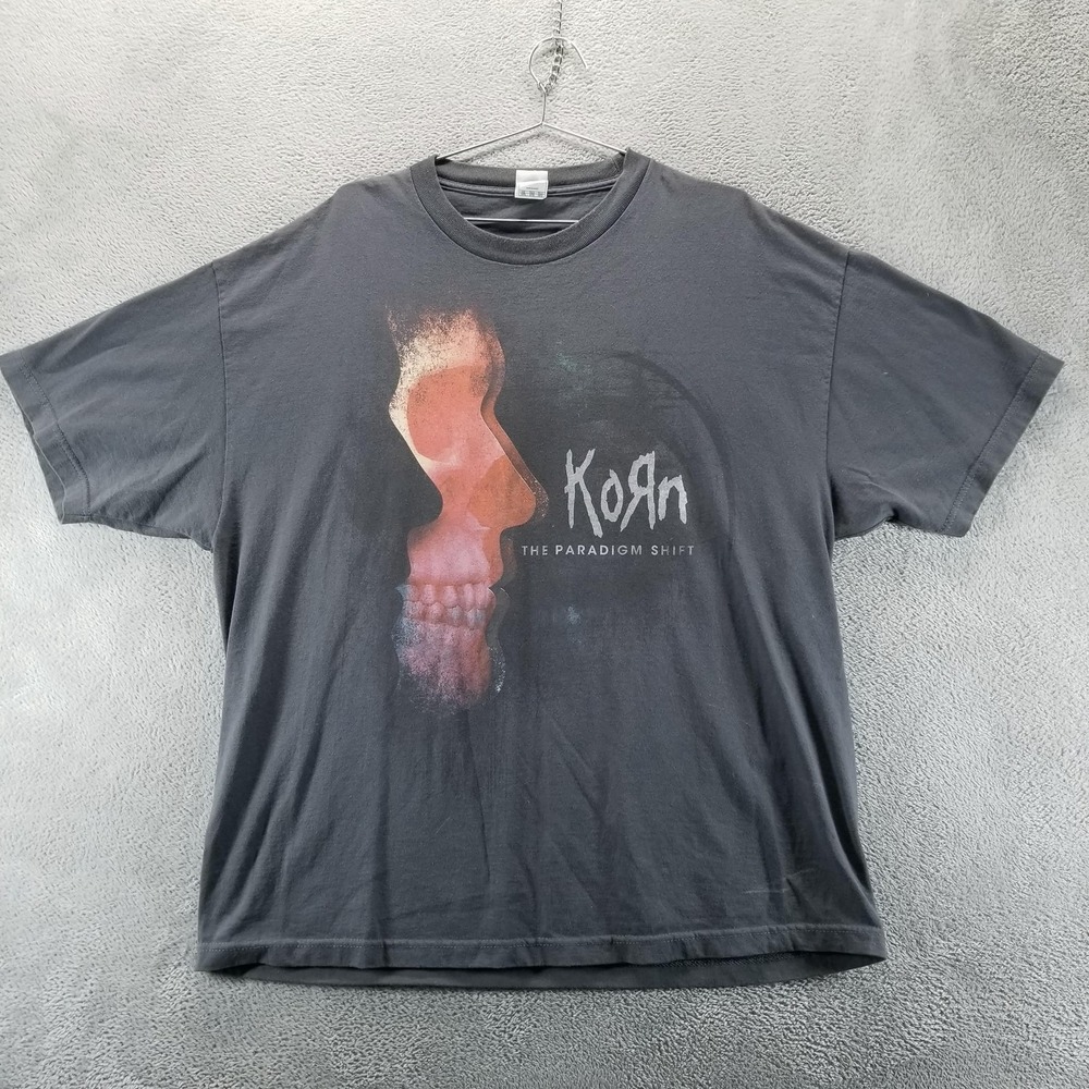 VTG Korn Shirt Mens 2XL Black The Paradigm Shift Alstyle Graphic Band Rock Tee
